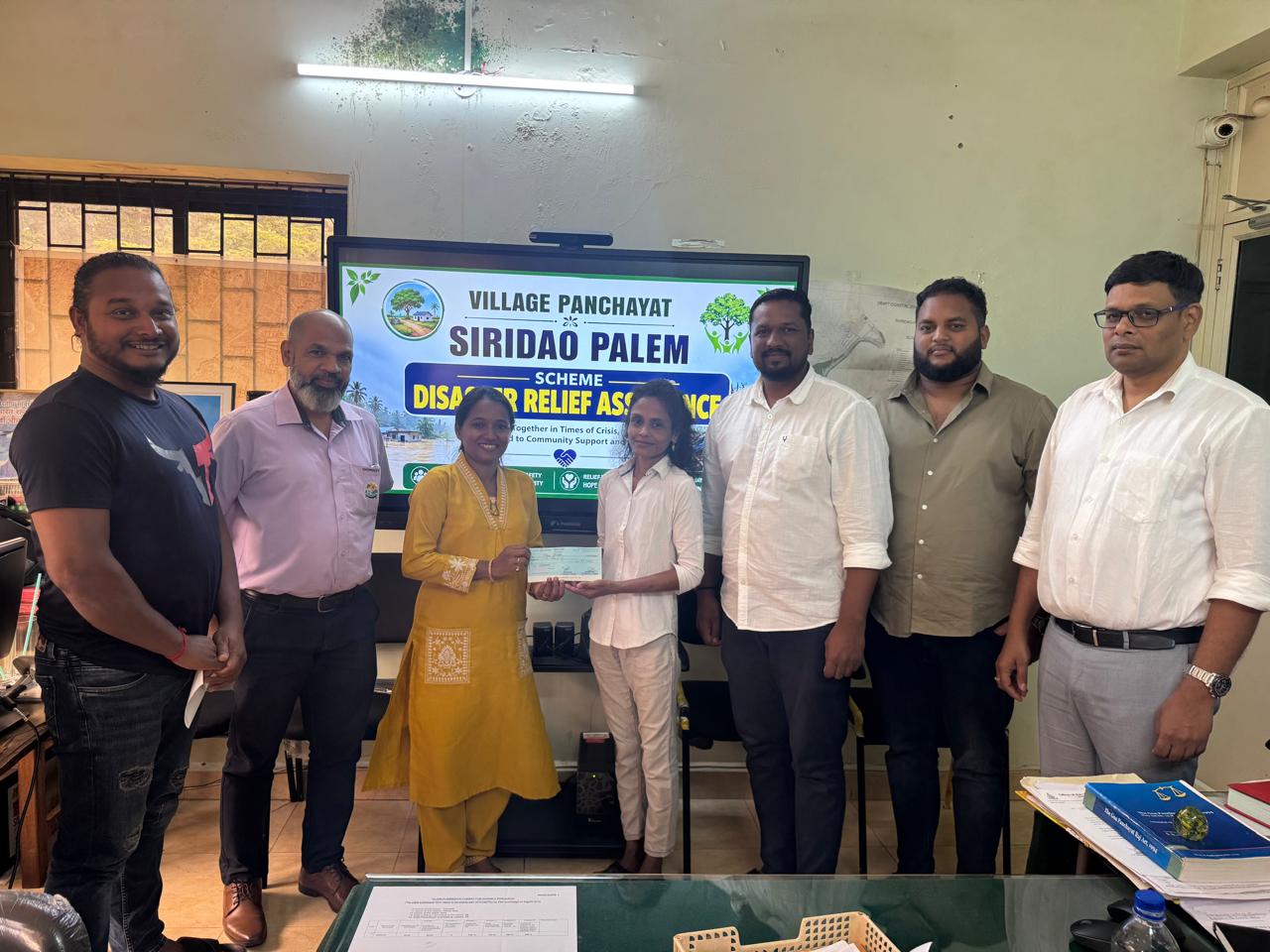 Village Panchayat Siridao-Palem Extends Disaster Relief Assistance
