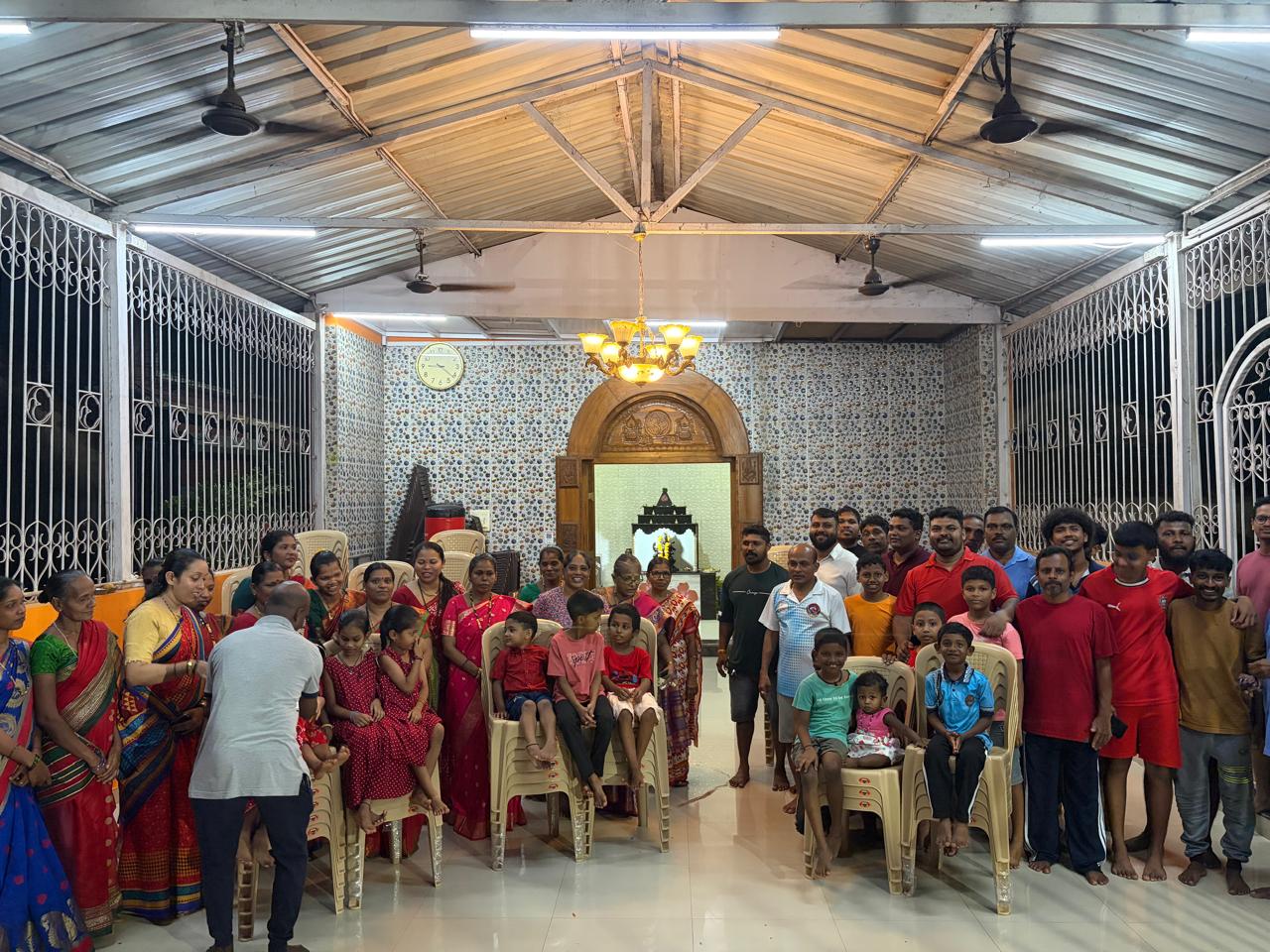 RGP ZP Member Esperanca Braganza Distributes 100 Plastic Chairs to Shri Saraswati Bal Mandal