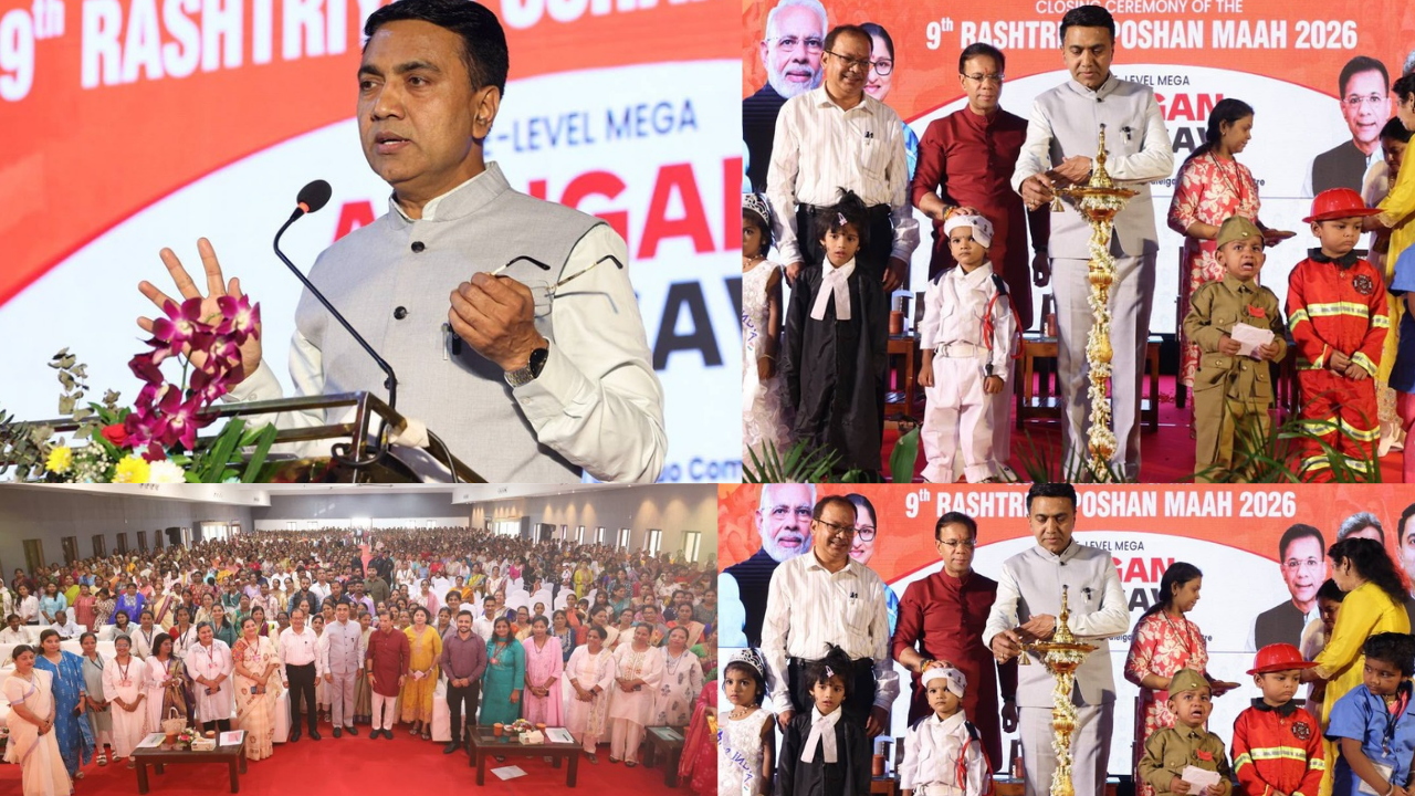 Pramod Sawant Attends Rashtriya Poshan Maah 2026 Concluding Ceremony at Taleigao